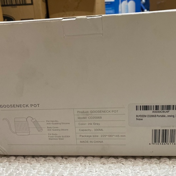 BUYDEEM CD2006B Portable Pour Over Gooseneck Coffee Kettle and Maker, Stainless - Picture 9 of 9